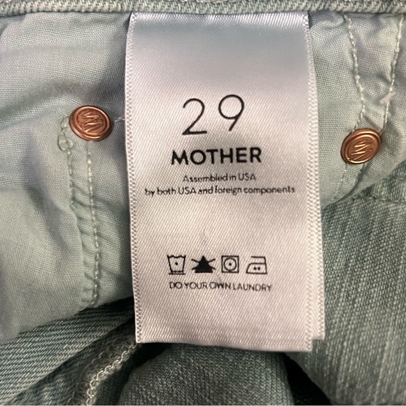 MOTHER Superior The Tomcat Chew Color The Devil Drinks Coffee Mint Green size 29 - Picture 12 of 16